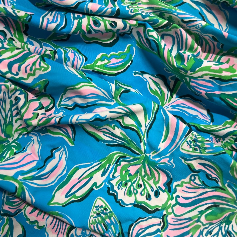 Lilly Pulitzer Blue and Green Floral Swimsuit excellent condition - Picture 2 of 4